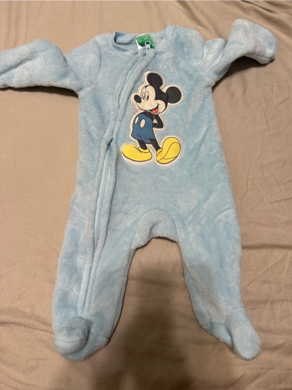 Blue Mickey Mouse Plush Kids One-Piece Romper